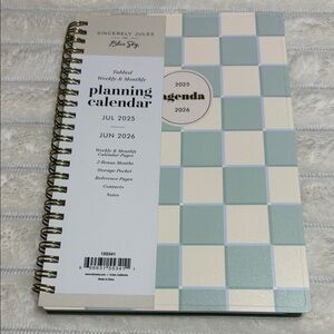 Sincerely Jules x Blue Sky 2025–2026 Weekly Monthly Planner | Checkered | NEW